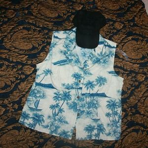 Women Hawaiian button-down blouse